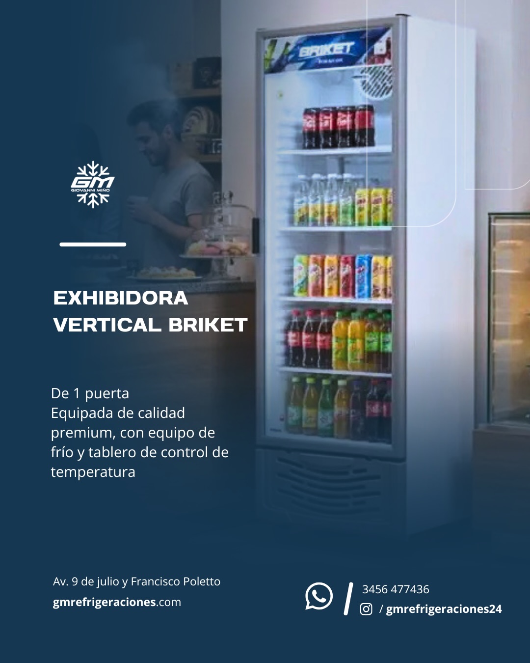 Exhibidora Vertical Briket M-4500 GM Refrigeraciones
